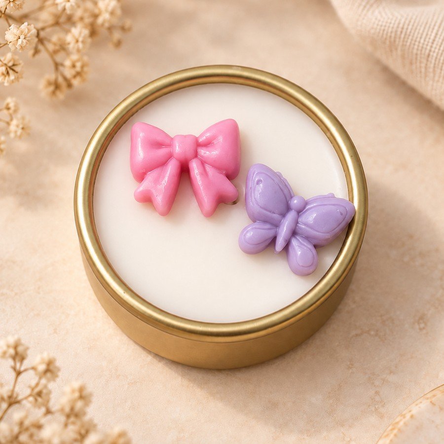 Bow & Butterfly Tealight — aluminium holder