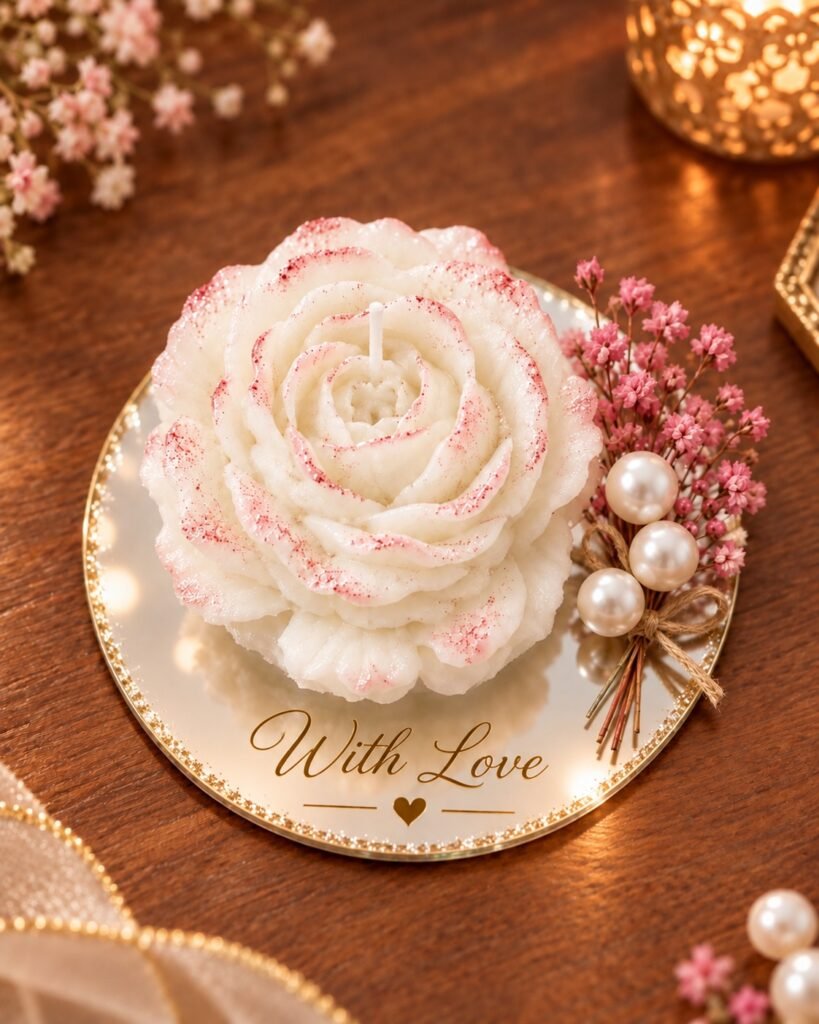 Bridal Peony Candle