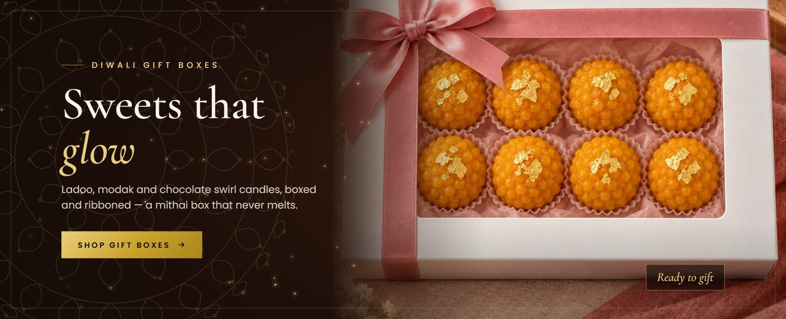 Sweets that glow — Diwali candle gift boxes