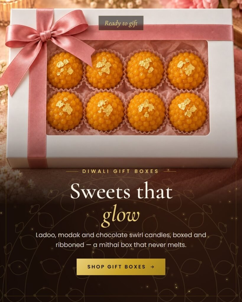 Sweets that glow — Diwali candle gift boxes