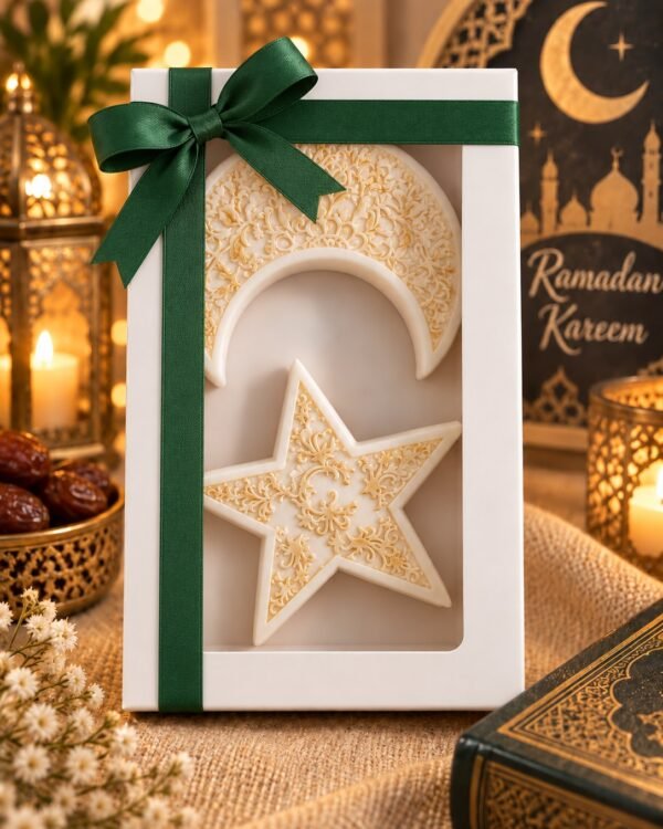 Moon & Star Duo — Eid (Gold-Trimmed Ivory)