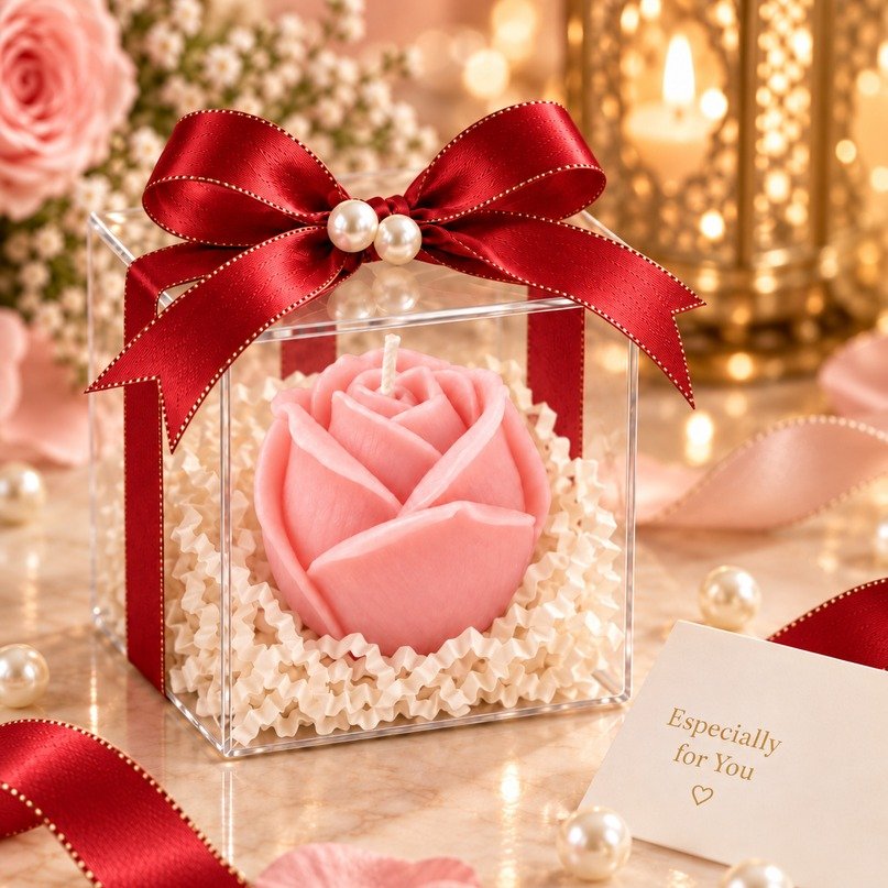 Rose Bud Candle Gift Box