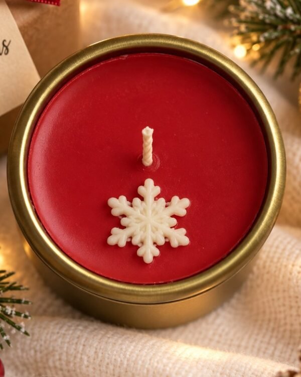 Snowflake Tealight — aluminium holder