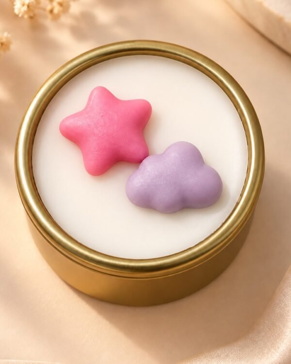 Star & Cloud Tealight — aluminium holder