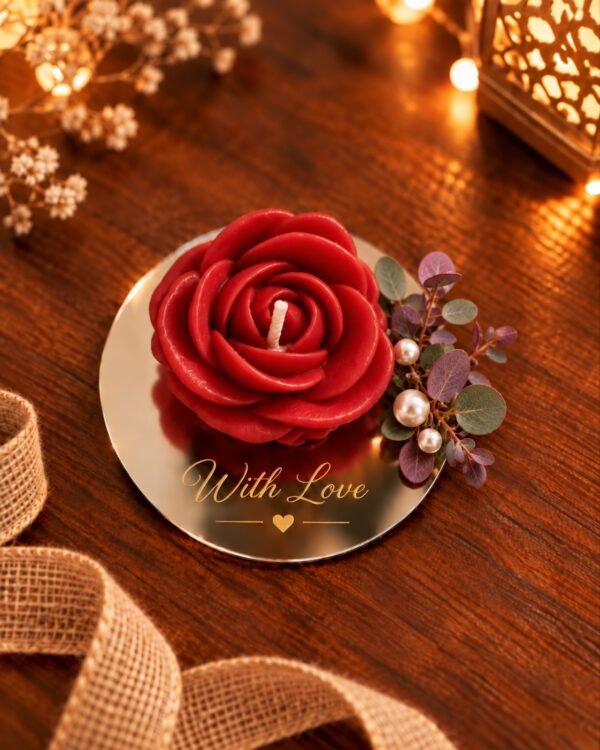 With Love Rose Candle